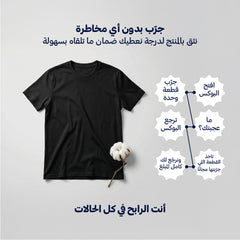 بوكس6 قطع فنيلة رجالي نصف كم حلق أسود