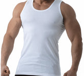 بوكس 6 قطع فنيلة رجالي علاقي أبيض