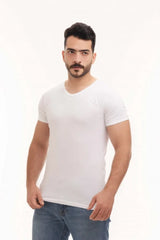 بوكس 6 قطع فنيلة رجالي نصف كم سبعة أبيض